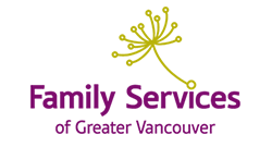 Family Services of Greater Vancouver logo with green flower.