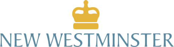 City of New Westminster logo with gold crown icon.