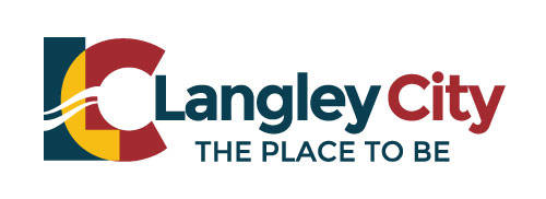 Langley City logo with text: "The place to be."